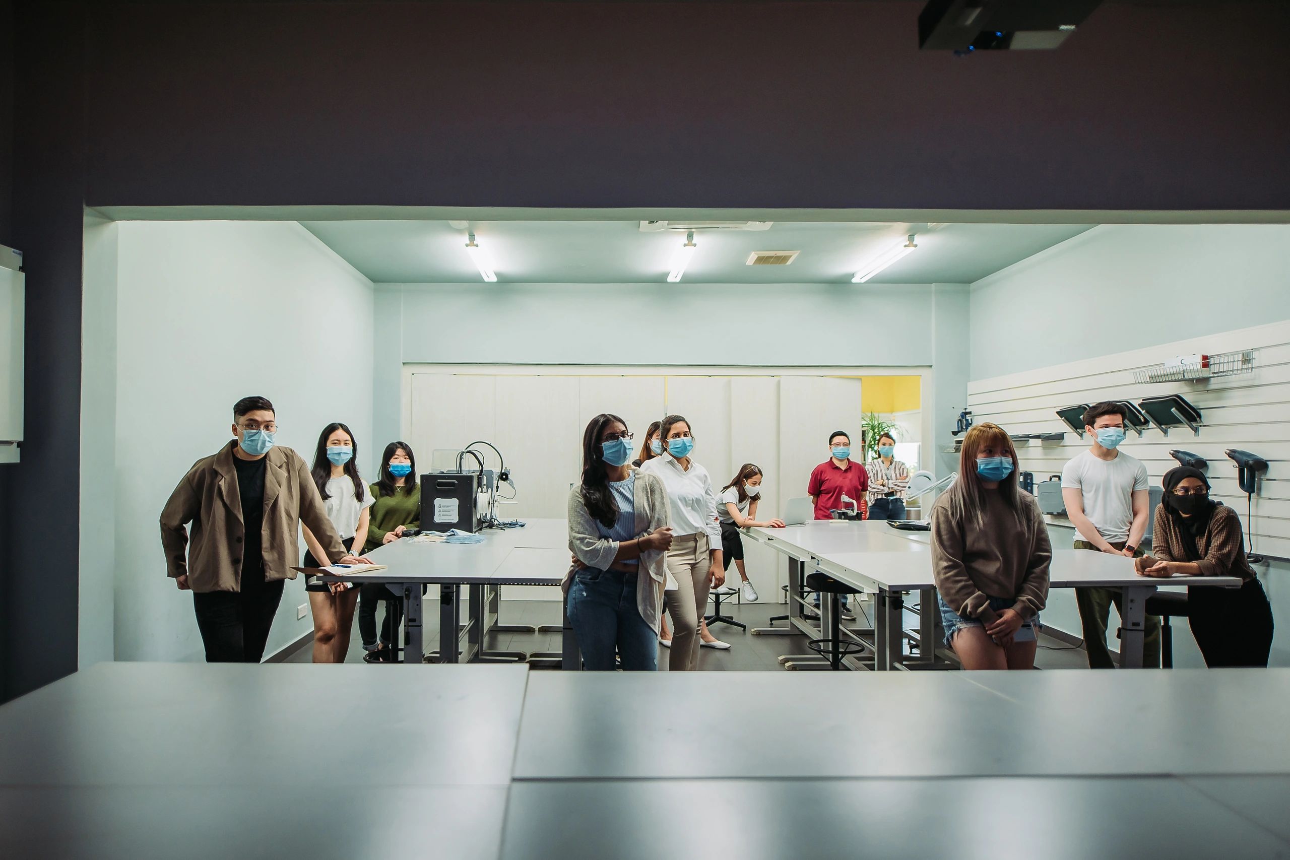Students listening attentively in a classroom